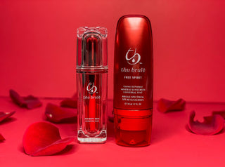 Radiance Duo Bundle with Rose petals in the background